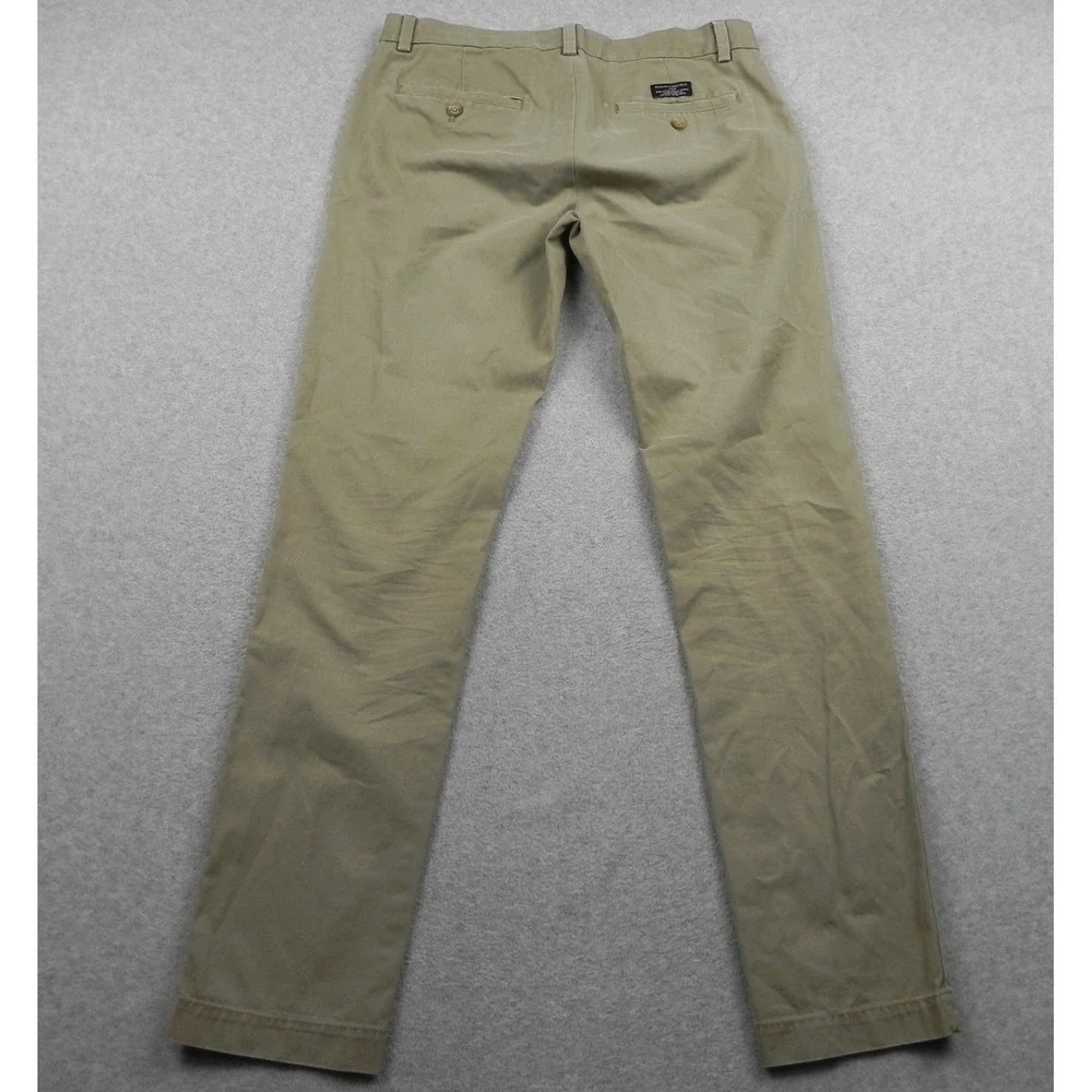 Banana Republic Fulton Chino Mens 32x34 Slim Fit Khaki Tan Cotton Pants Trousers